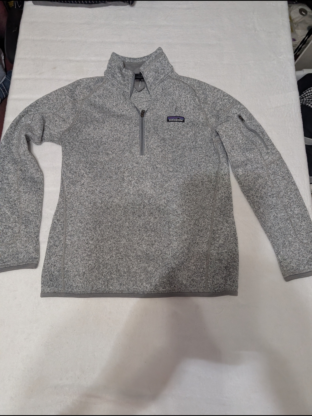 Patagonia Heather Gray Half-Zip Pullover Fleece Size Medium